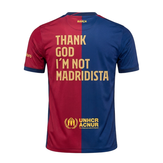 BARCELONA SHIRT THANK GOD I'M NOT MADRIDISTA