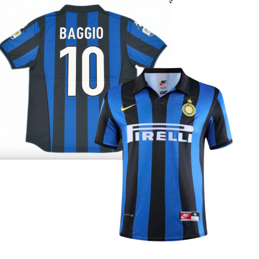 INTER HISTORIC HOME SHIRT 1998/1999 +BAGGIO 10