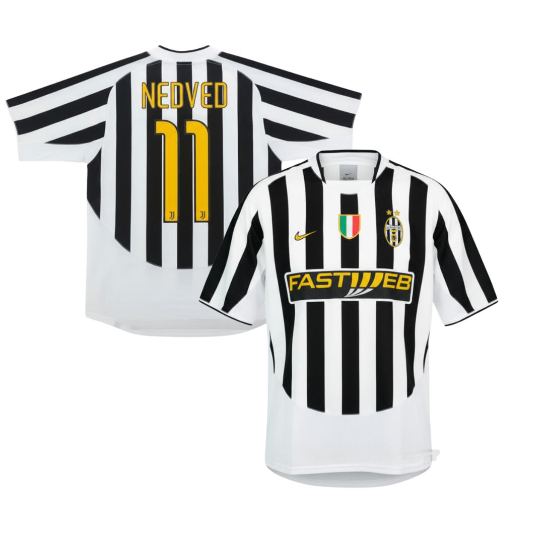 JUVENTUS CLASSIC HOME SHIRT 2003/04 + NEDVED 11