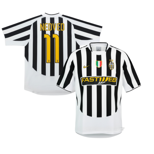 JUVENTUS CLASSIC HOME SHIRT 2003/04 + NEDVED 11