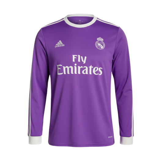 Retro Long-Sleeve Real Madrid Away Shirt 2016/17