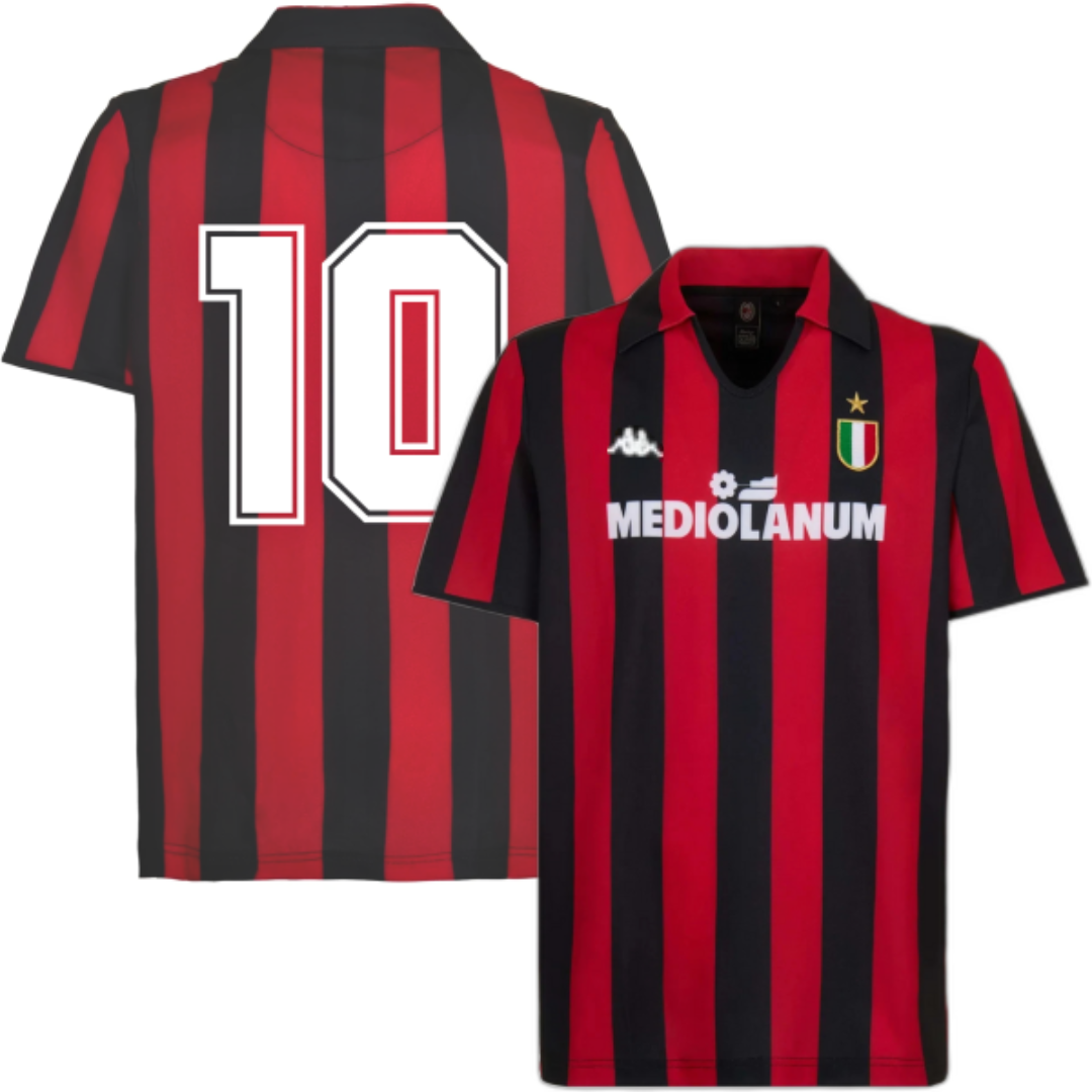 CLASSIC AC MILAN HOME SHIRT 1988-1989 + GULLIT 10