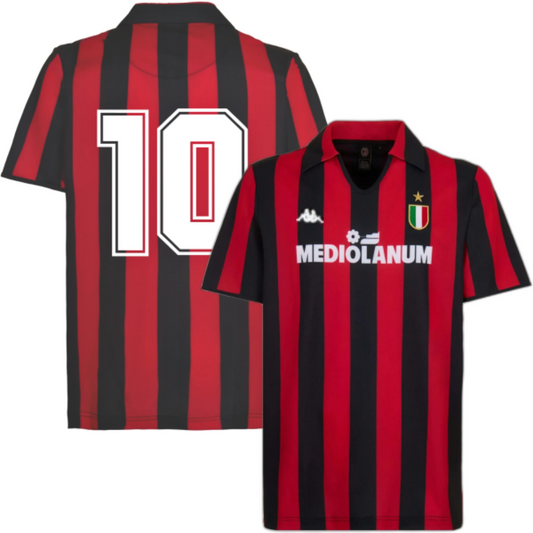 CLASSIC AC MILAN HOME SHIRT 1988-1989 + GULLIT 10