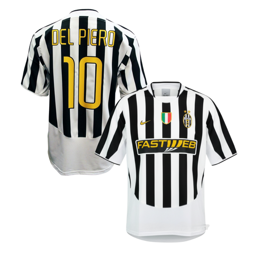 JUVENTUS CLASSIC HOME SHIRT 2003/04 + DEL PIERO 10