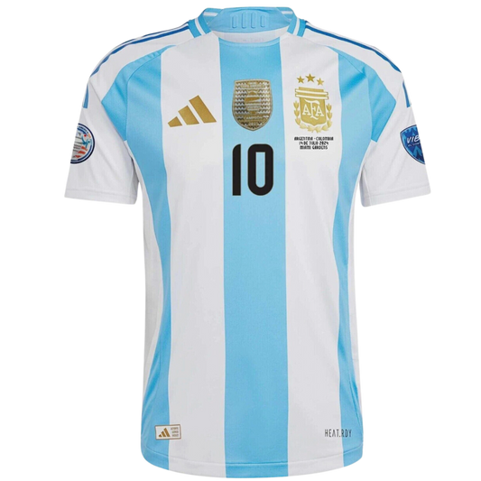 ARGENTINA HOME SHIRT COPA AMERICA CHAMPIONS 2024/25 (DOES NOT INCLUDE PLAYER NAME AND NUMBER)