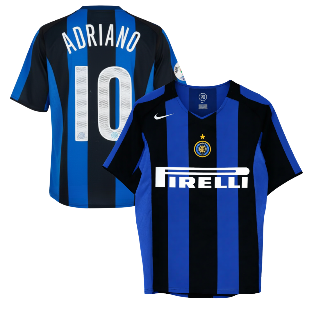 INTER HISTORIC HOME SHIRT 2004/2005 + ADRIANO 10