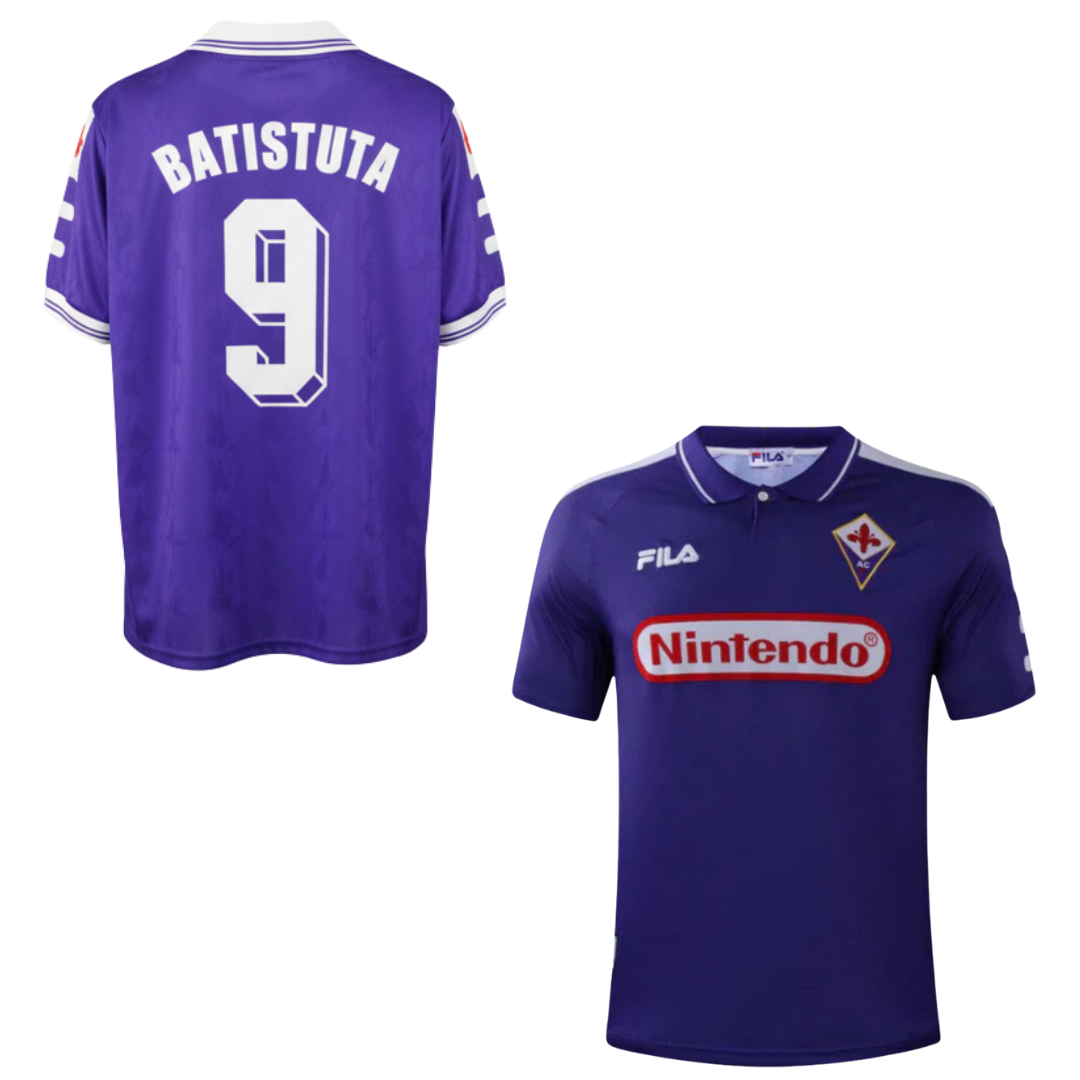 FIORENTINA CLASSIC HOME SHIRT 1998-1999 + BATISTUTA 9