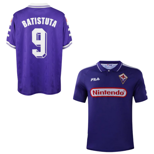 FIORENTINA CLASSIC HOME SHIRT 1998-1999 + BATISTUTA 9