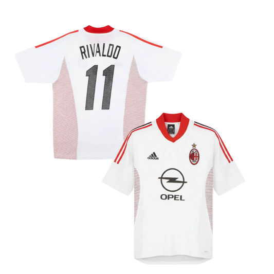 HISTORIC AC MILAN AWAY SHIRT 2002-2003 + RIVALDO 11