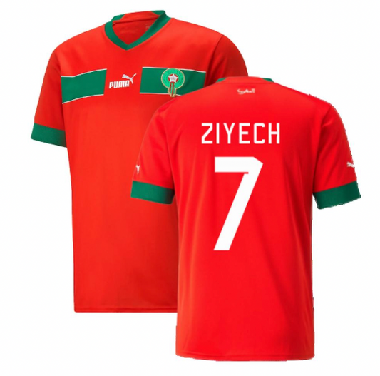 Morocco Ziyech 7 Home Shirt 2022/23