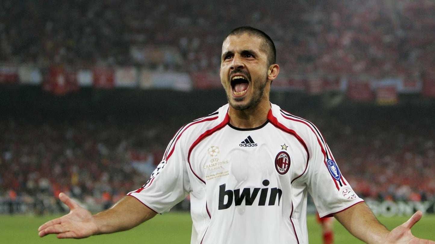 HISTORIC AC MILAN AWAY SHIRT CHAMPIONS LEAGUE FINAL 2006-2007 + GATTUSO 8