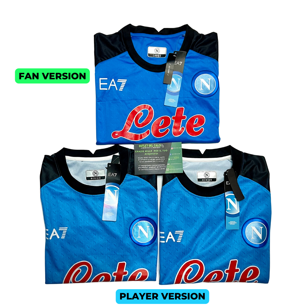 Napoli Home Shirt 2022/23 with Scudetto Patch, Serie A Patch and Upbit Patch